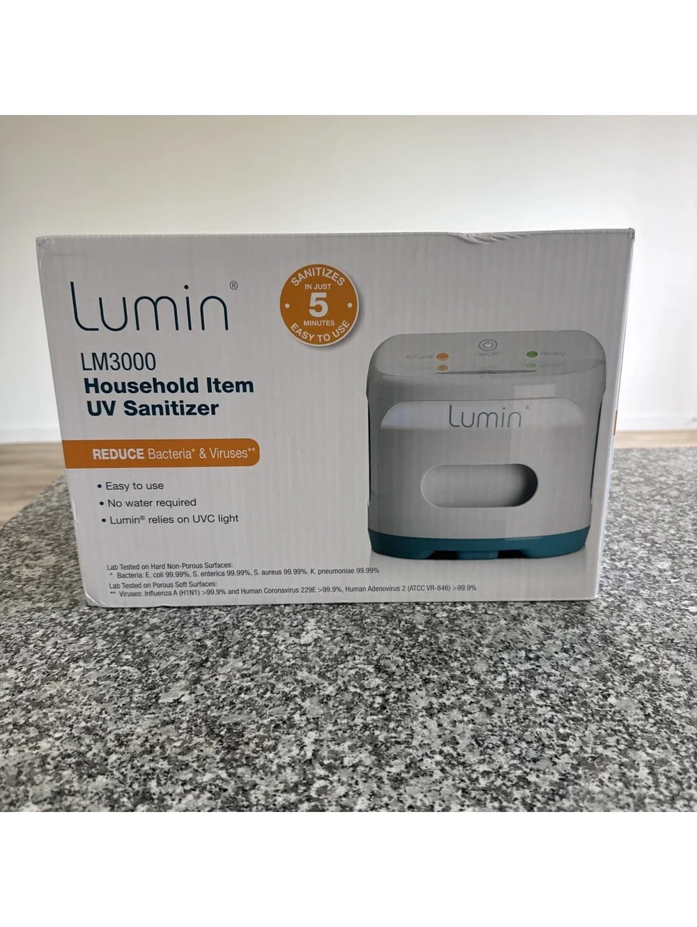 Lumin LM3000 Multi-purpose UV Sanitizer Bacteria Viruses CPAP Cleaner - New